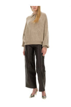 Khaite Women's Pants the Caiton Brown, view 2