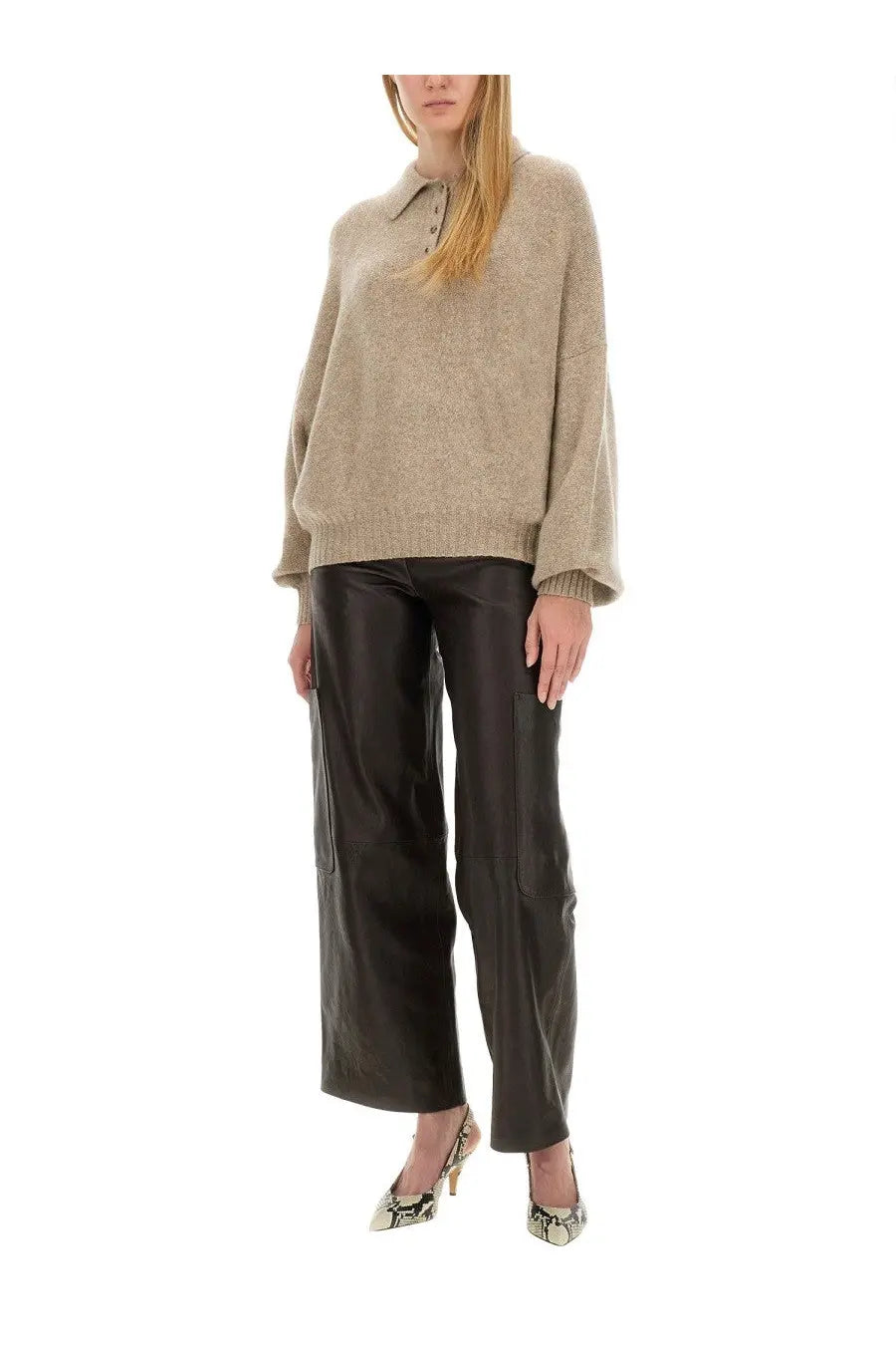 Khaite Women's Pants the Caiton Brown, view 2