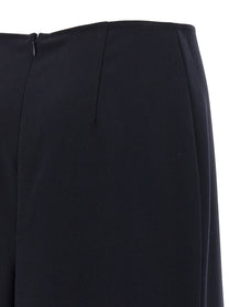 Victoria Beckham Kick Detail Skirt Blue