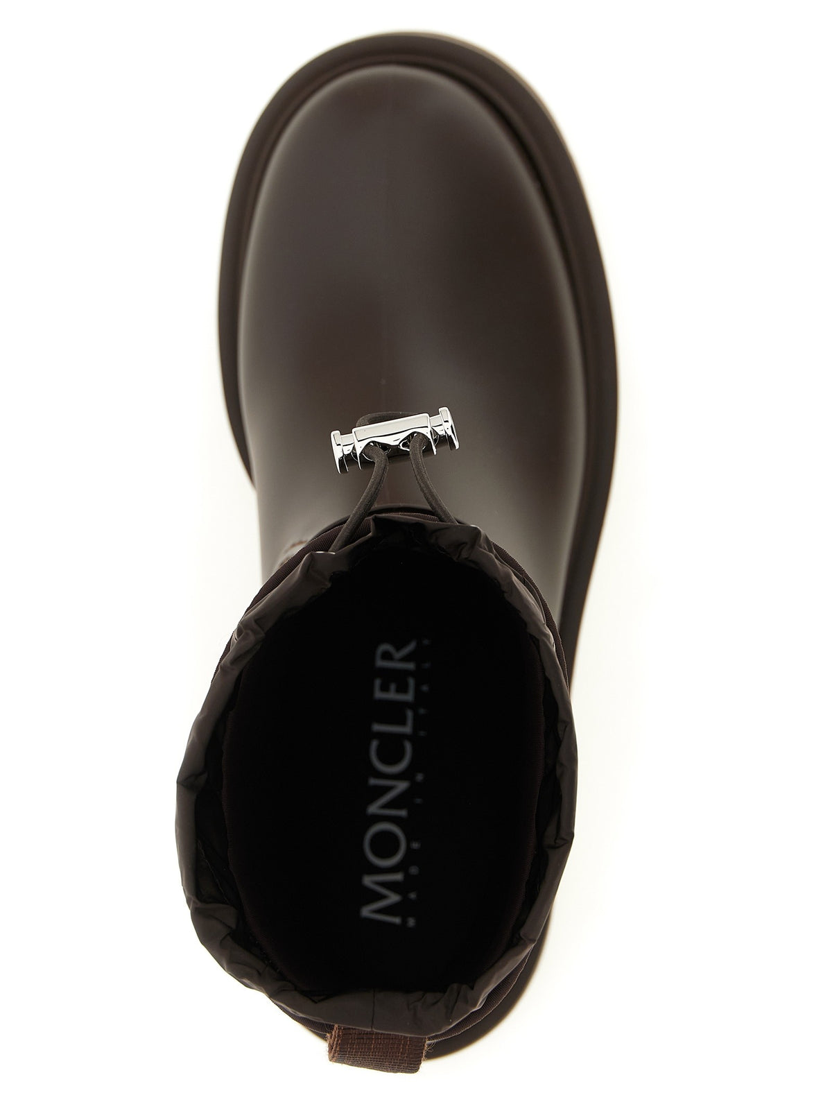 Moncler Kickstream Rain Boots Brown, view 4