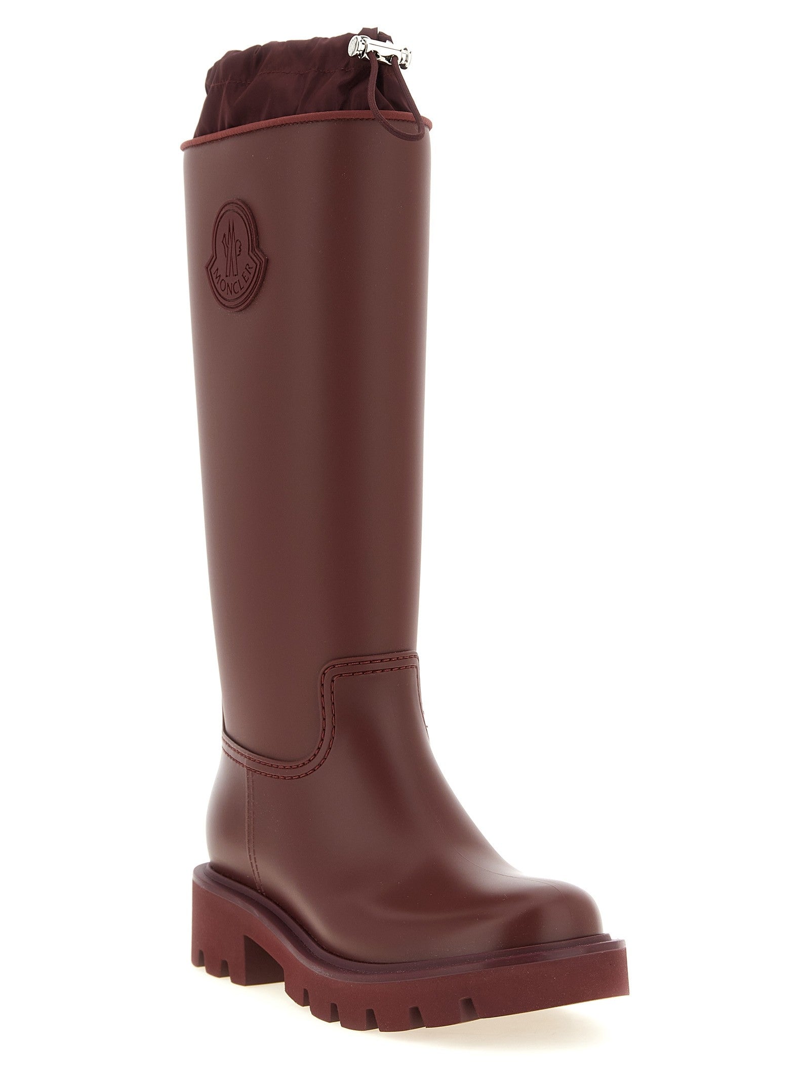 Moncler Kickstream High Rain Boots Red