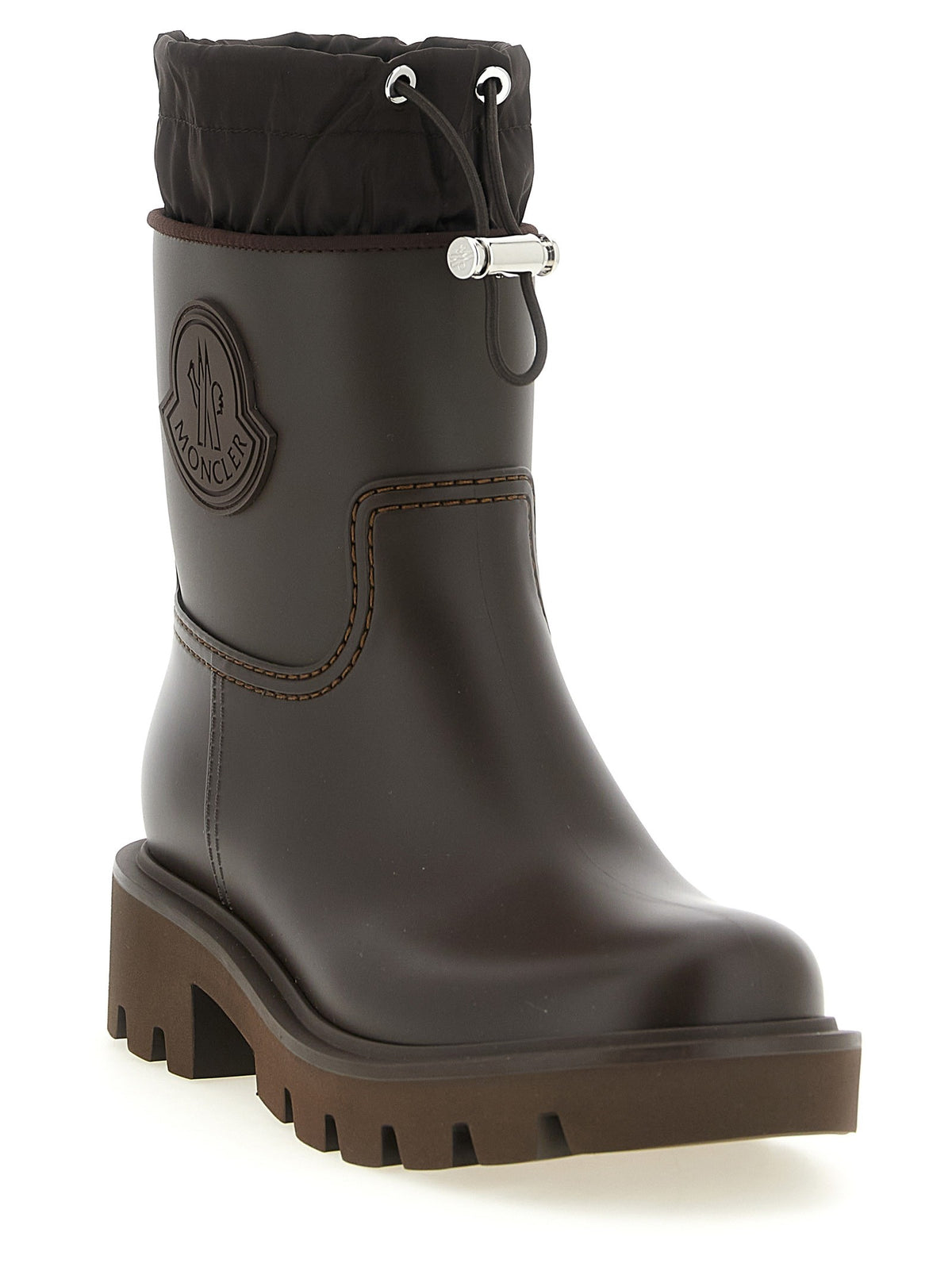 Moncler Kickstream Rain Boots Brown, view 2