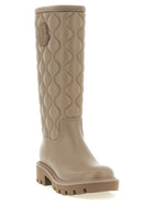Moncler Kickstream High Rain Boots Beige, view 2