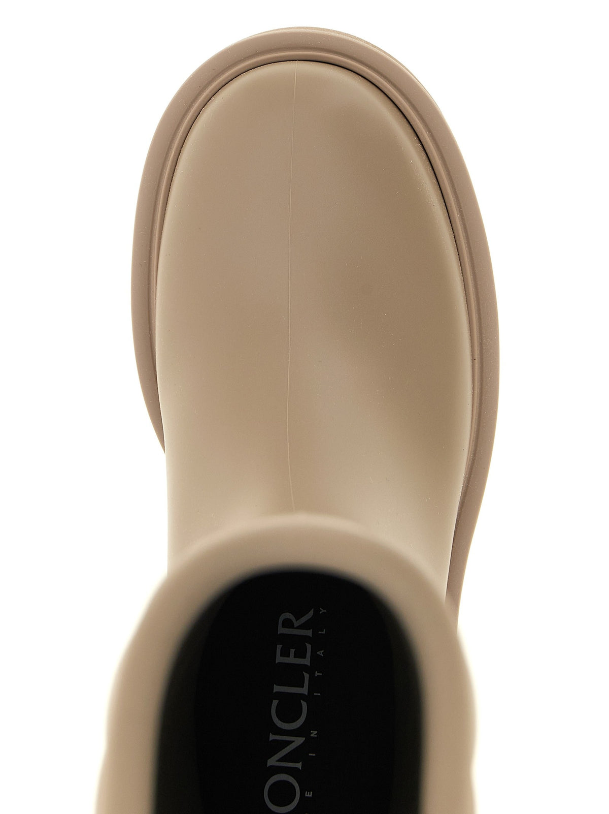 Moncler Kickstream High Rain Boots Beige, view 4