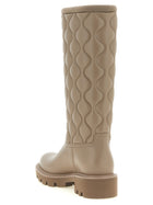 Moncler Kickstream High Rain Boots Beige, view 3
