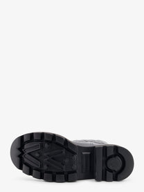 Moncler Women's Kickstream Quilt Pvc and Neoprene Rain Boots Black