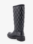 Moncler Women's Kickstream Quilt Pvc and Neoprene Rain Boots Black, view 3