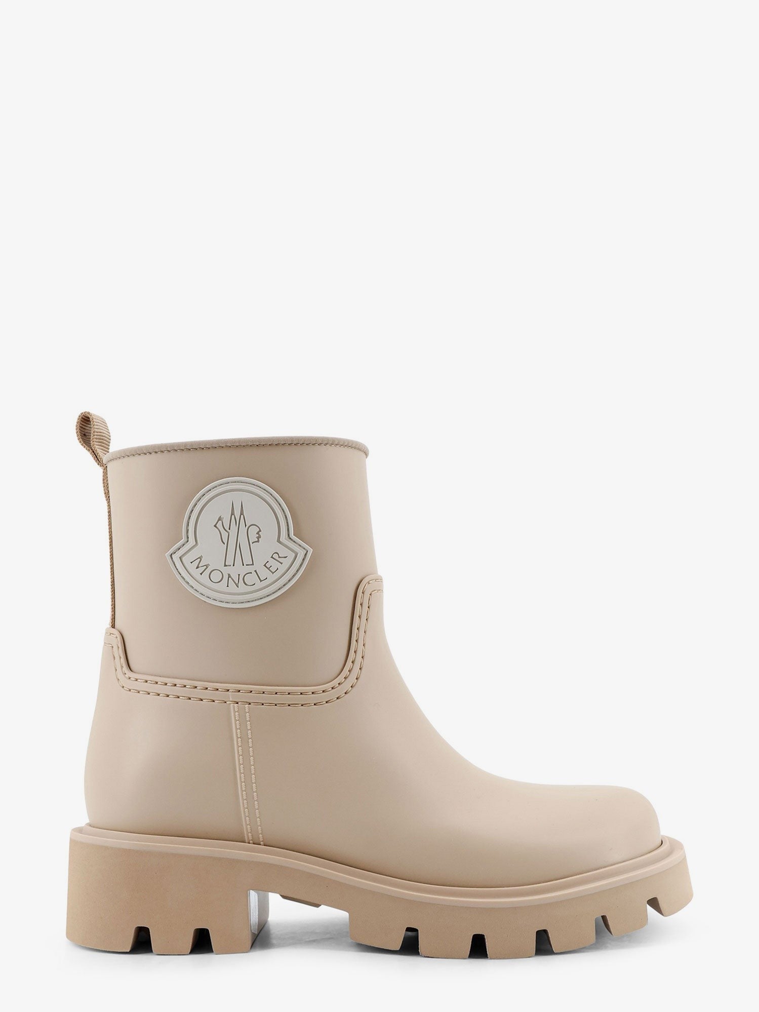 Moncler Women's Kickstream Rubber Rainboots Beige