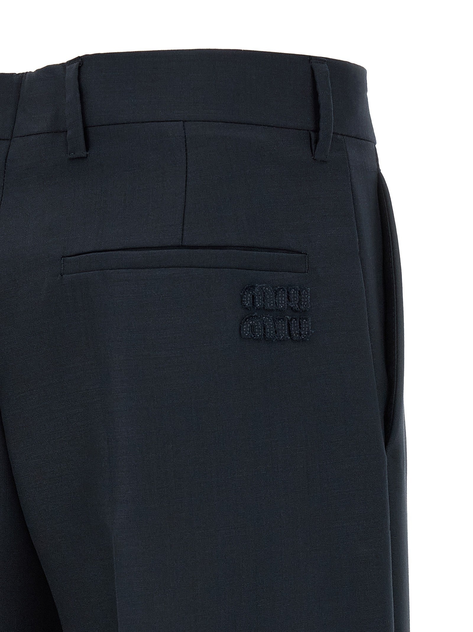 Miu Miu Kid Mohair Pants Blue