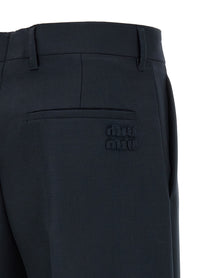 Miu Miu Kid Mohair Pants Blue