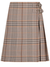 Burberry Women's Wool Check Kilt Beige
