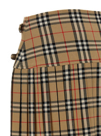Burberry Kilt Skirt Beige