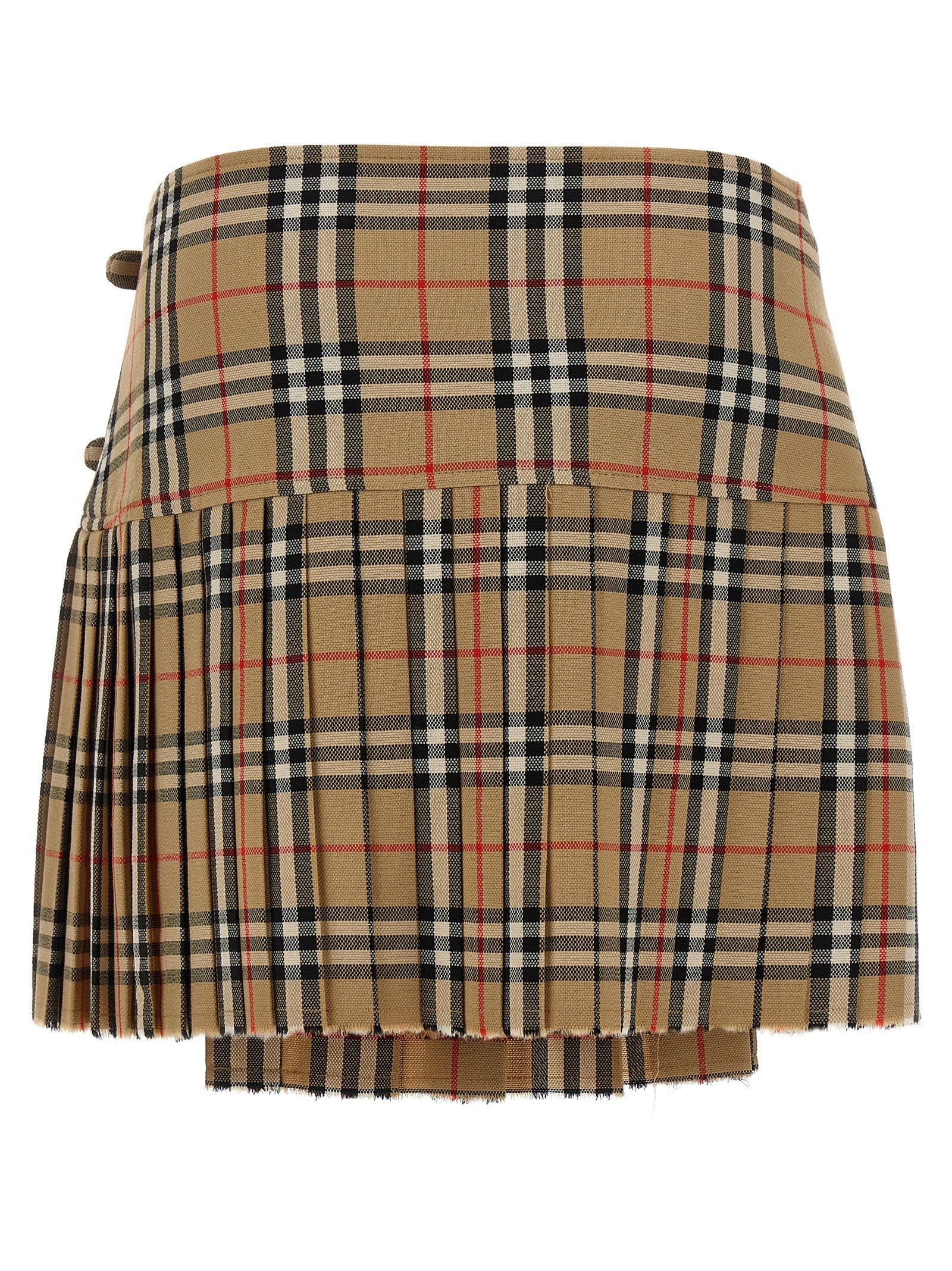 Burberry Kilt Skirt Beige