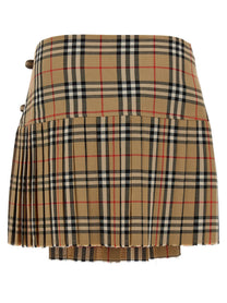 Burberry Kilt Skirt Beige