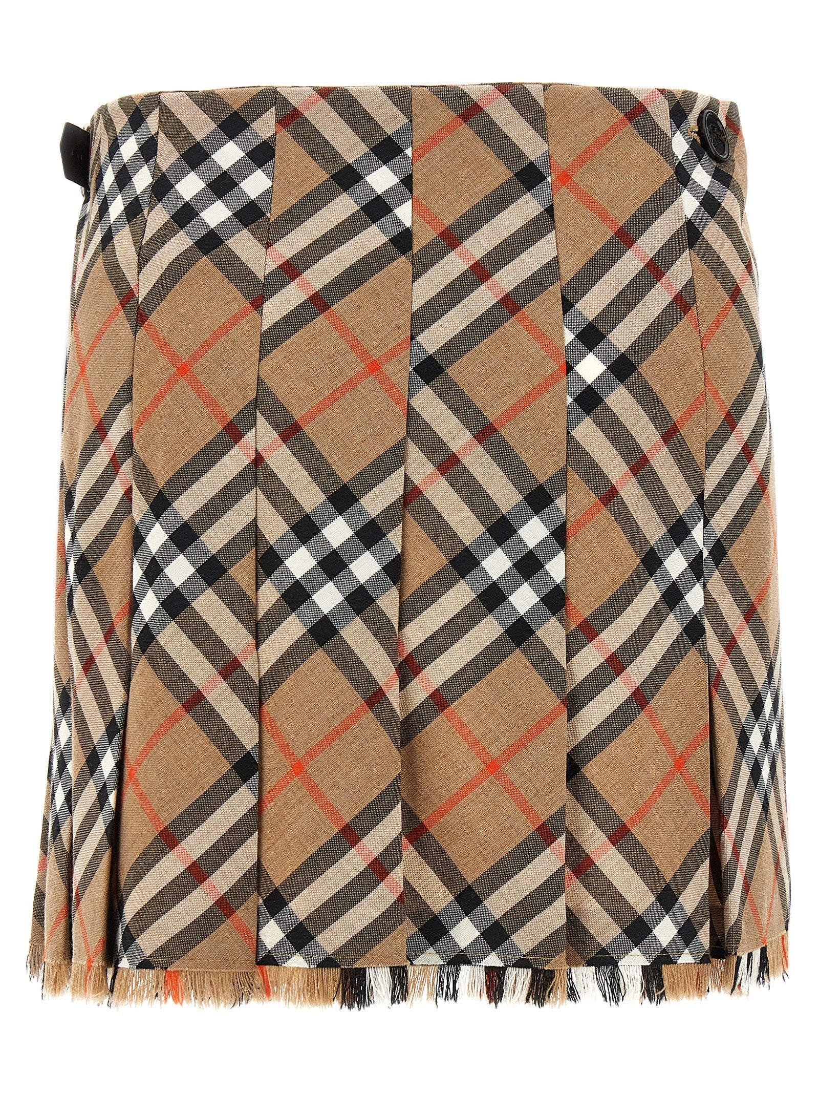 Burberry Kilt Skirt Gold