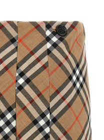 Burberry Kilt Skirt Gold