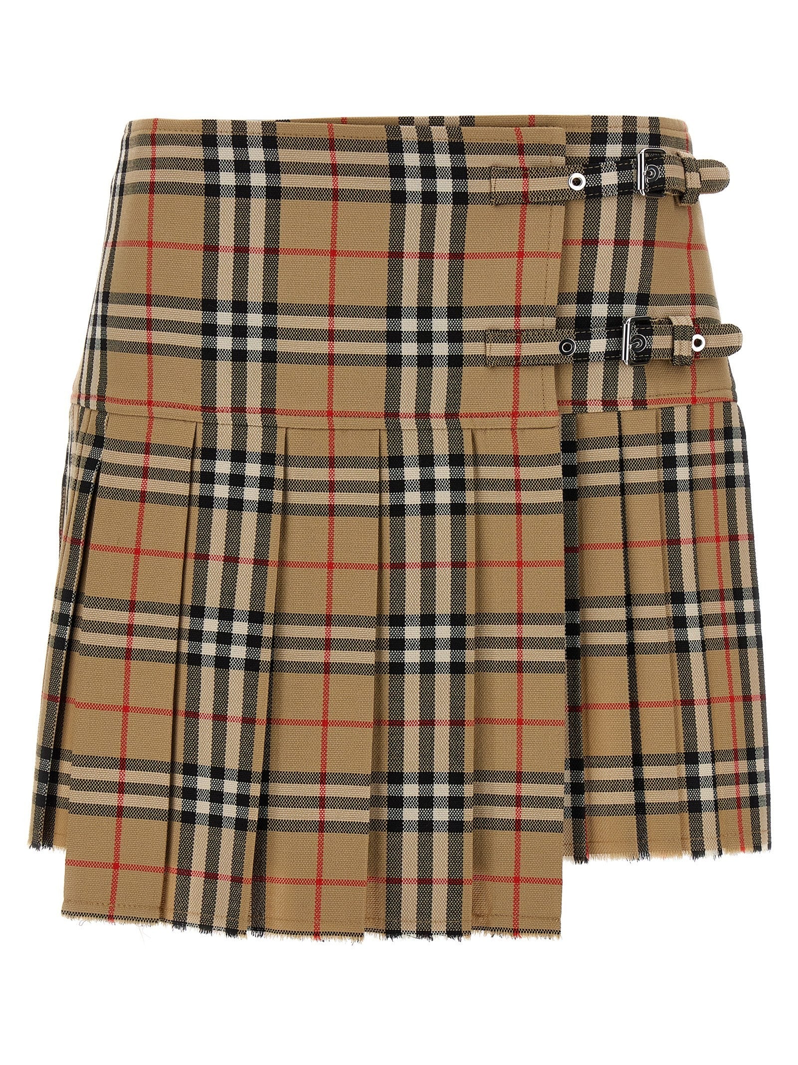 Burberry Kilt Skirt Beige