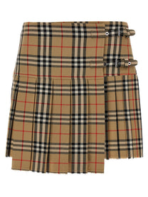 Burberry Kilt Skirt Beige