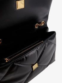 Tory Burch Women's Kira Diamond Quilt Convertible Leather Crossbody Bag Black