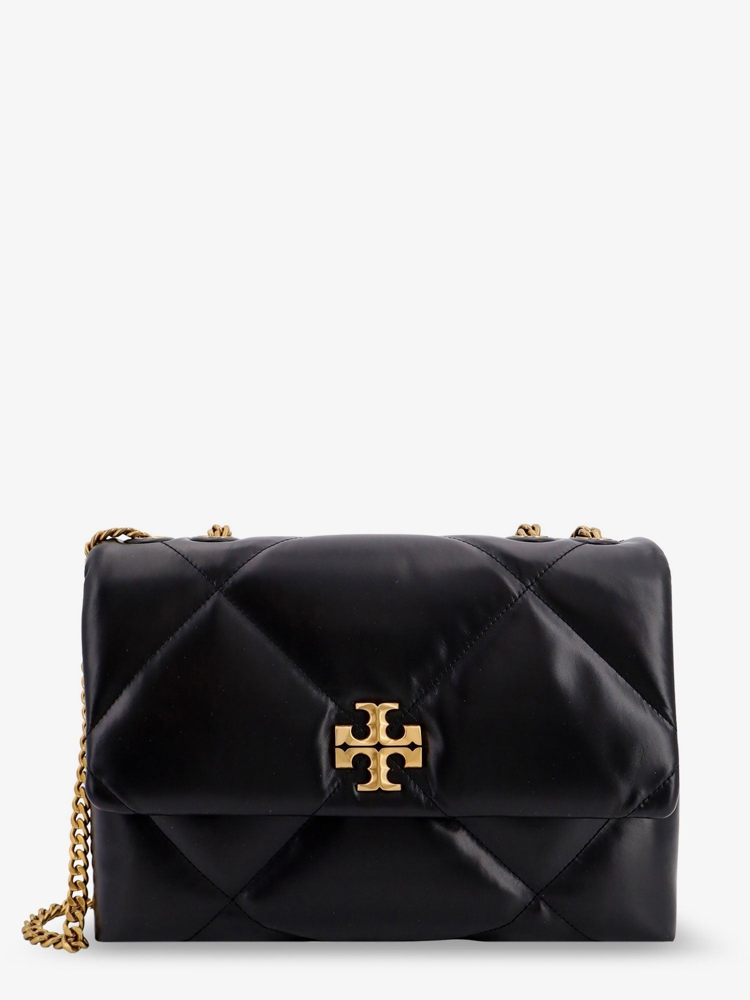 Tory Burch Women's Kira Diamond Quilt Convertible Leather Crossbody Bag Black