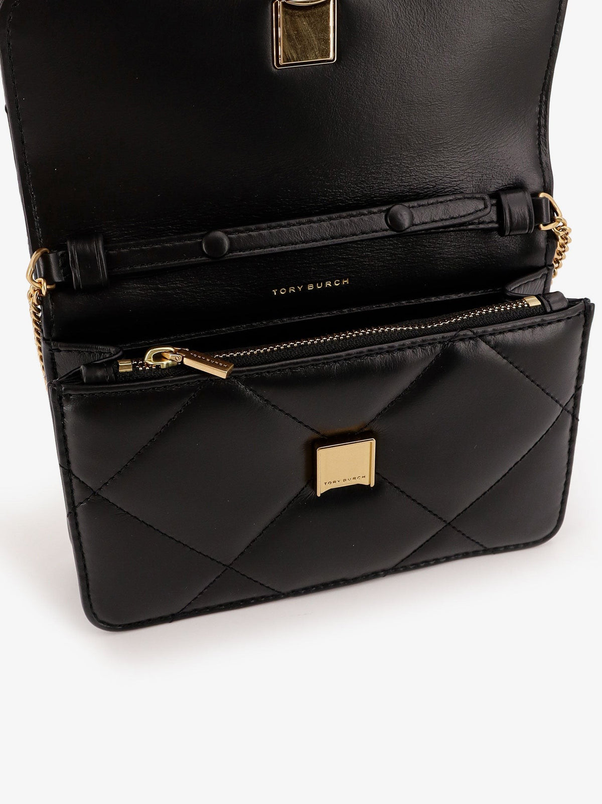 Tory Burch Women's Kira Leather Crossbody Wallet Black