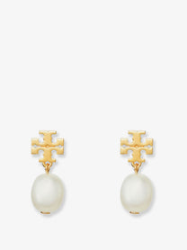 Tory Burch Women's Kira Pearl Drop Earrings White