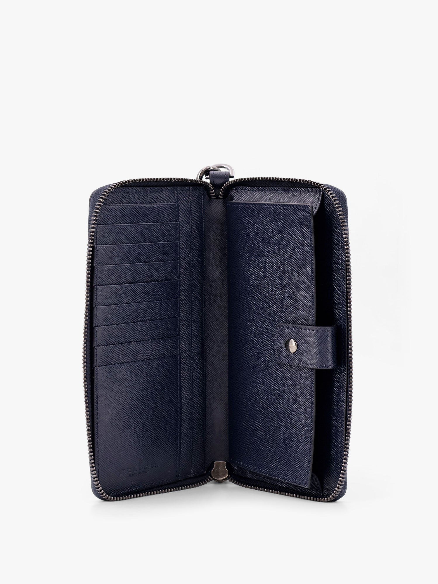 KITON CIRO PAONE - Leather Wallet With Metal Logo - Home->Man->Accessories->Wallets