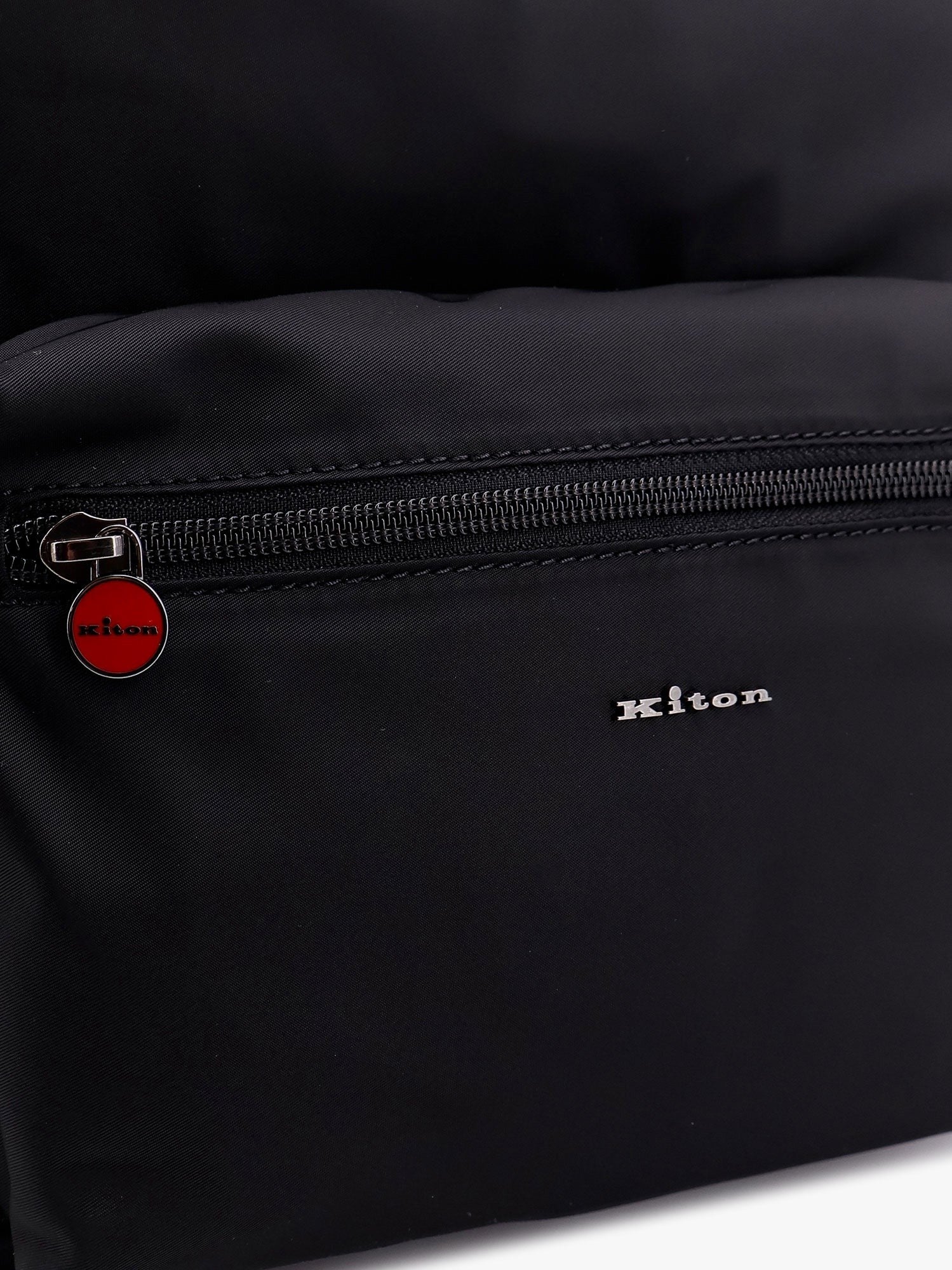 KITON CIRO PAONE - Nylon Backpack With Metal Logo On The Bottom - Men’s Bags