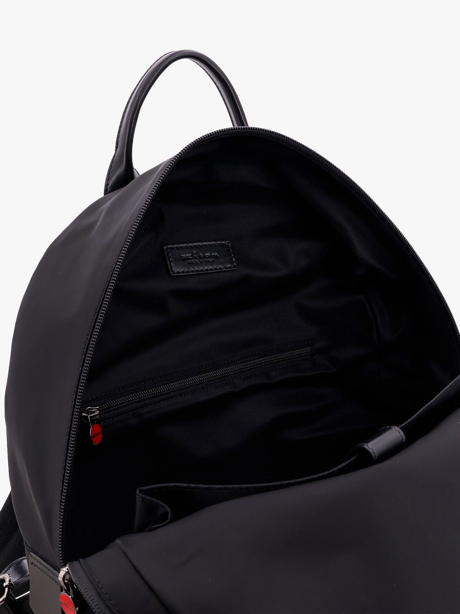 KITON CIRO PAONE - Nylon Backpack With Metal Logo On The Bottom - Men’s Bags