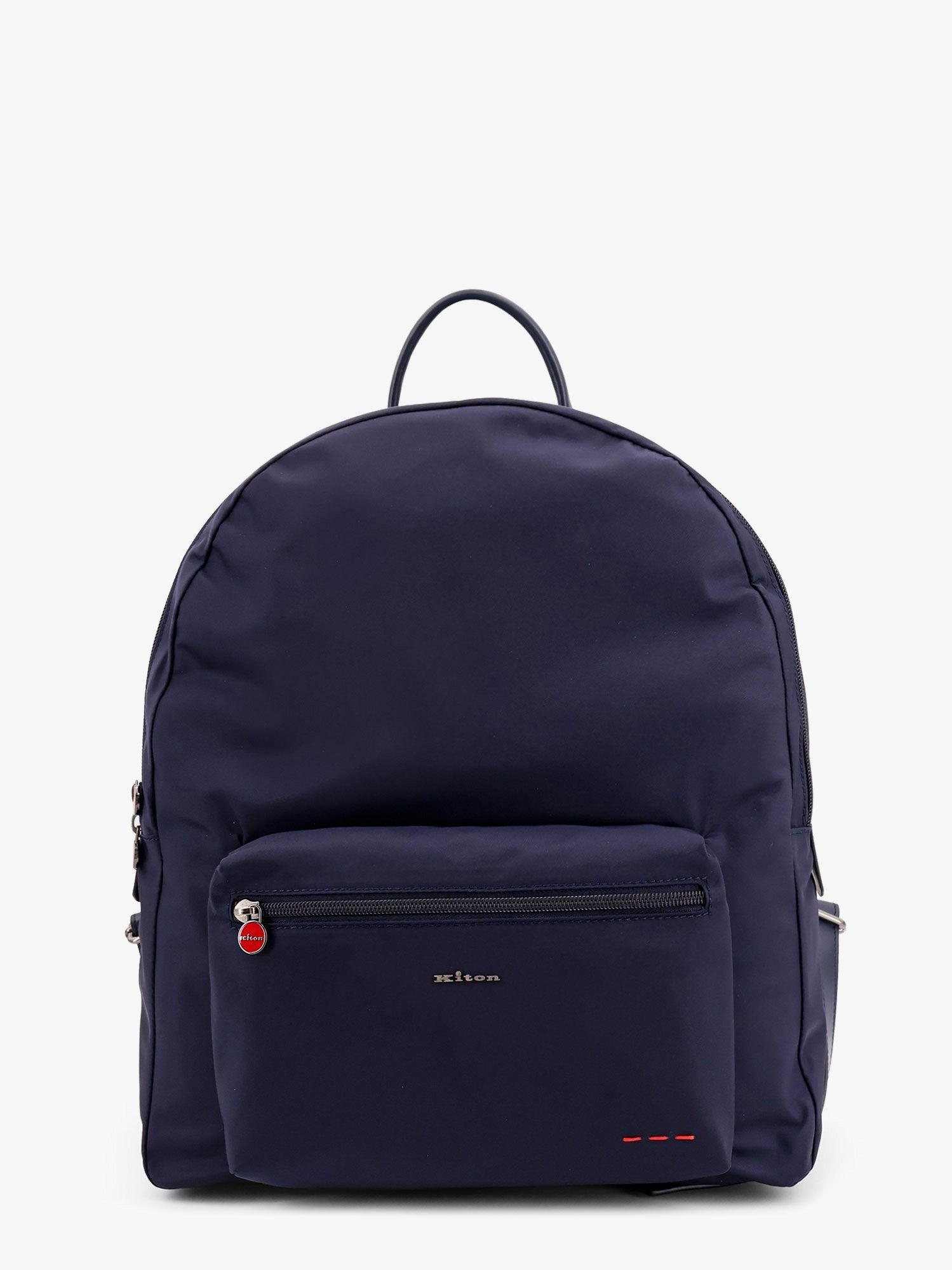 KITON CIRO PAONE - Nylon Backpack With Metal Logo On The Bottom - Men’s Bags