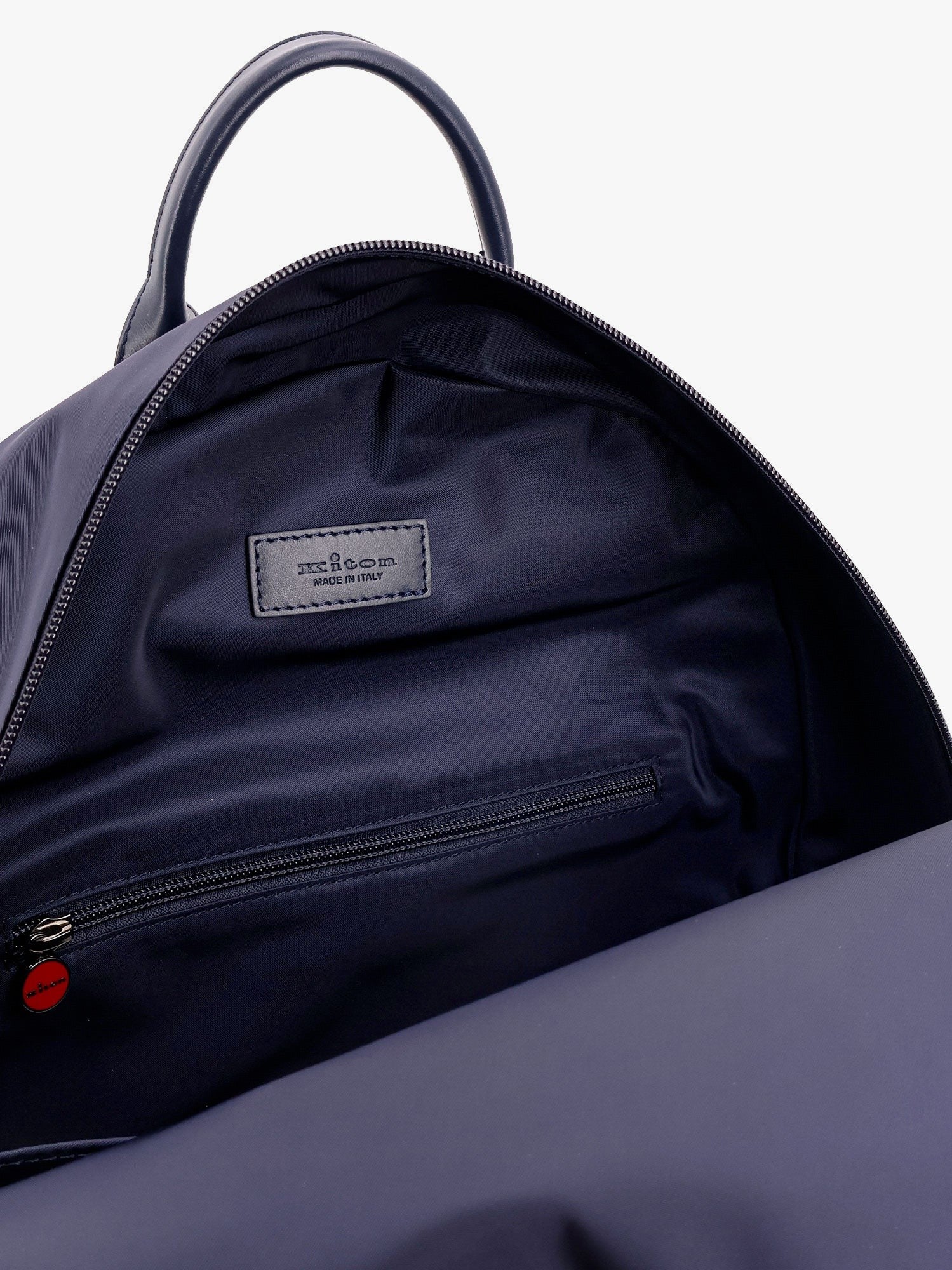 KITON CIRO PAONE - Nylon Backpack With Metal Logo On The Bottom - Men’s Bags