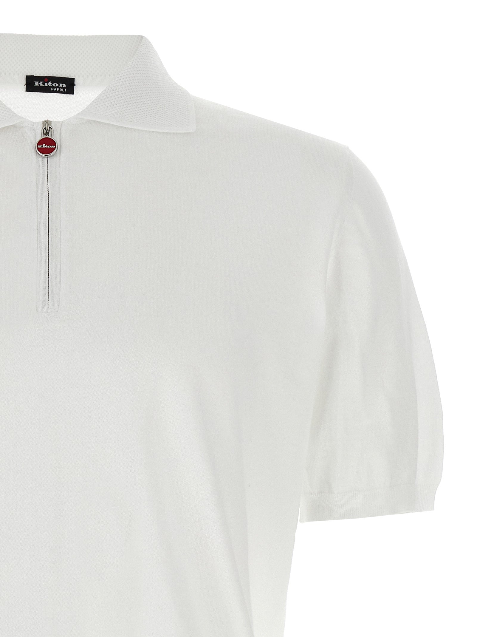 KITON - KITON - Honeycomb polo shirt - Men’s Tops