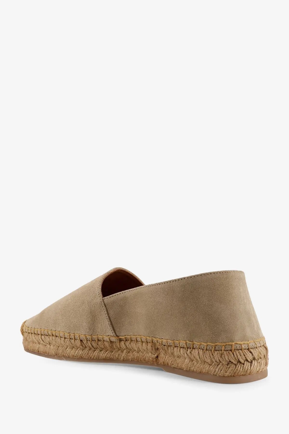 Kiton men’s beige suede espadrille shoe with braided jute sole perfect for casual summer wear