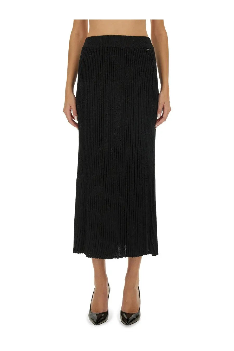 Kiton Women's Knit Skirt Black