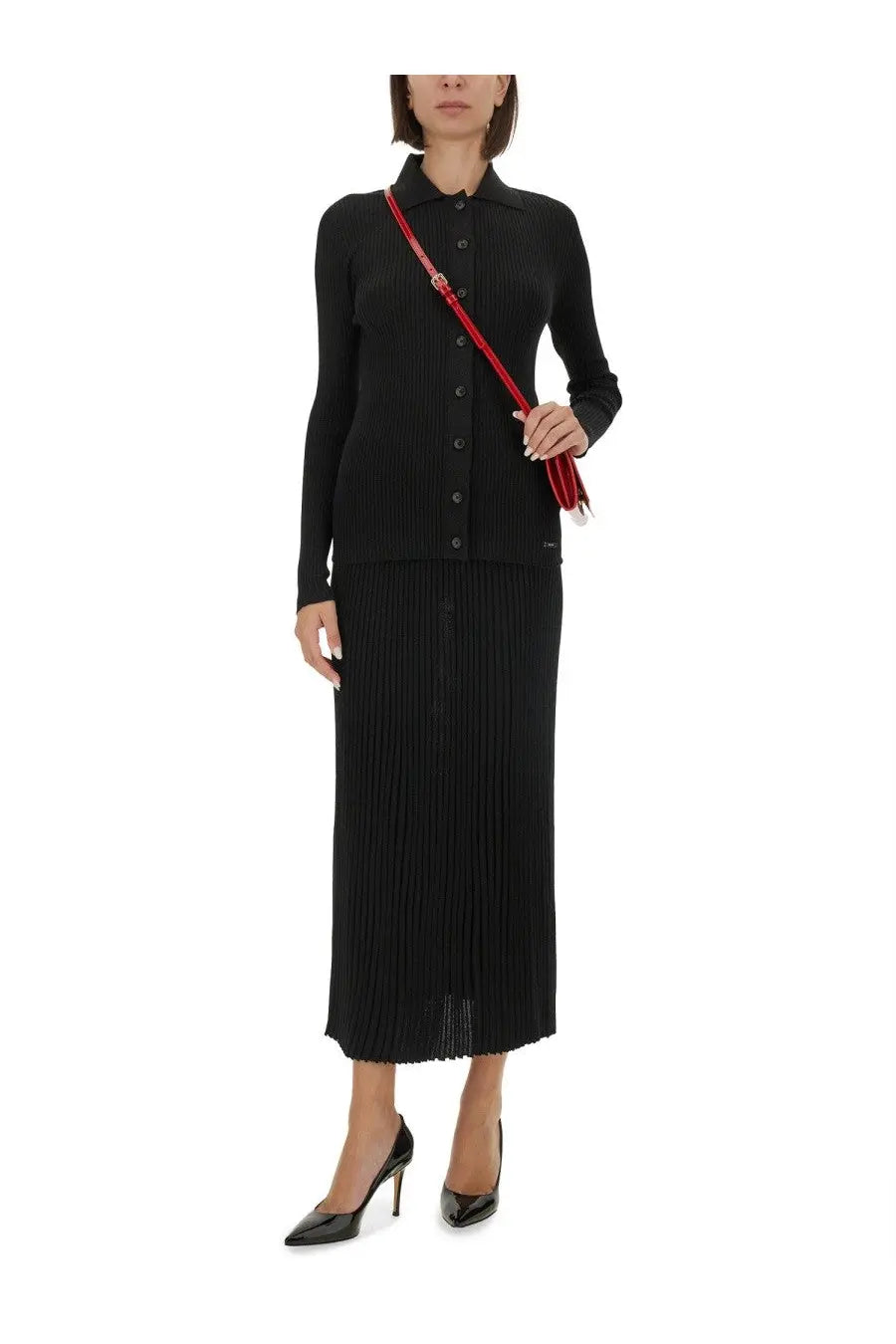 Kiton Women's Knit Skirt Black, view 2