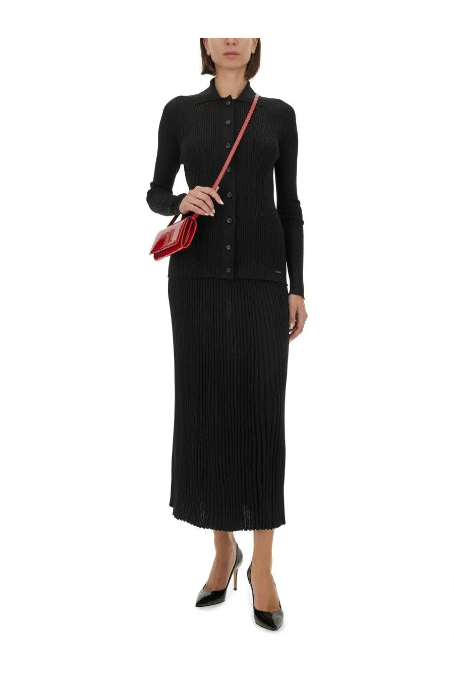 Kiton Women's Ribbed Sweater Black, view 2