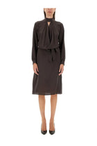 Kiton Women's Silk Dress Brown