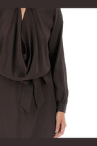 Kiton Women's Silk Dress Brown, view 4
