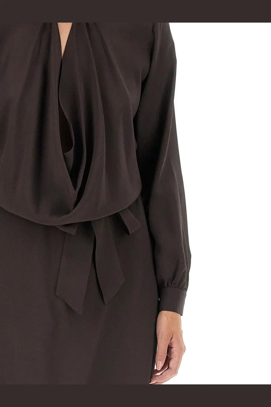 Kiton Women's Silk Dress Brown, view 4