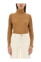 Kiton Women's Turtleneck Shirt Beige