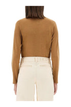 Kiton Women's Turtleneck Shirt Beige, view 3