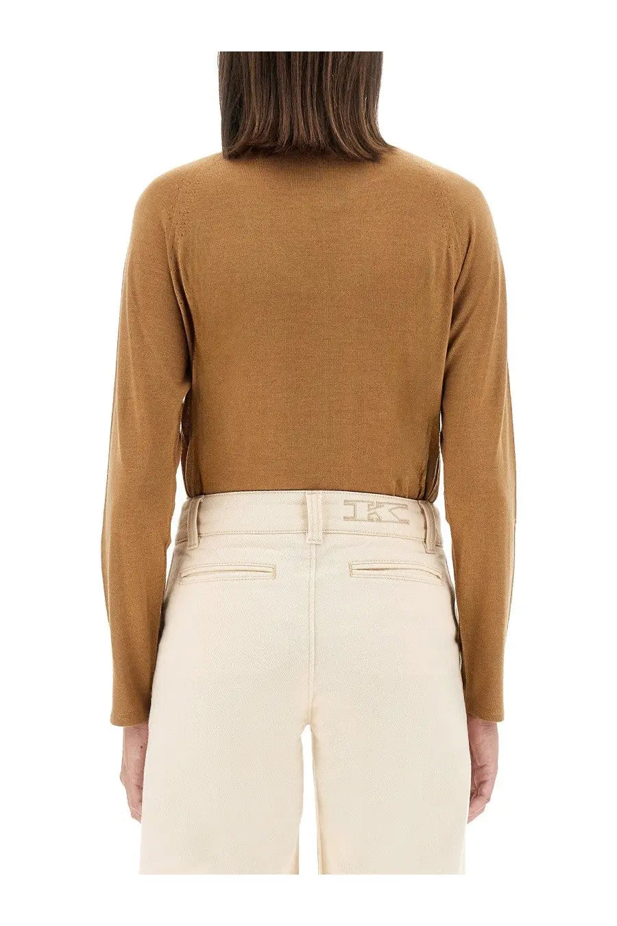 Kiton Women's Turtleneck Shirt Beige, view 3