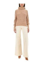 Kiton Women's Turtleneck Shirt Brown, view 2