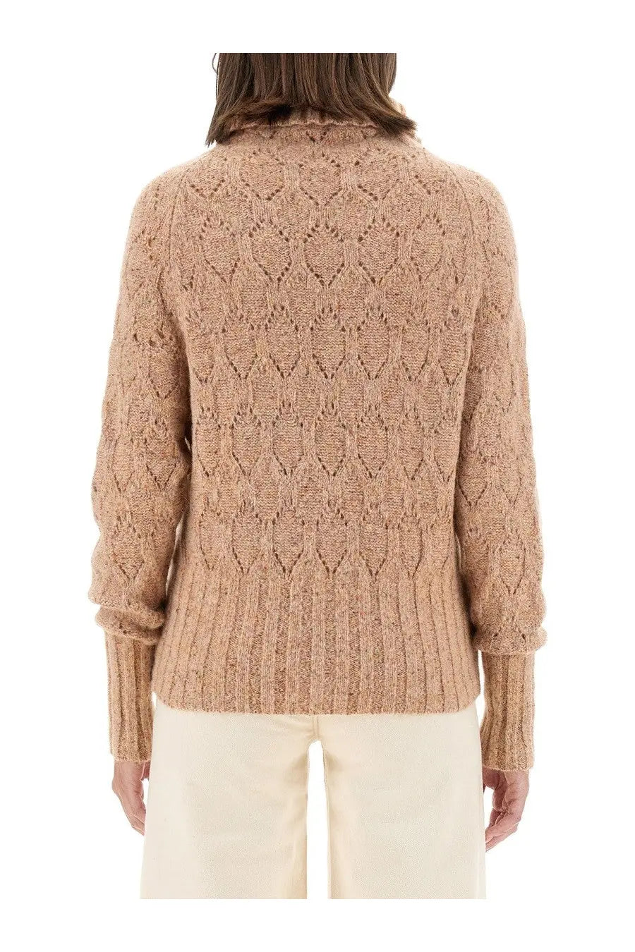 Kiton Women's Turtleneck Shirt Brown, view 3