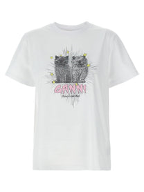 Ganni Kittens Shirt White