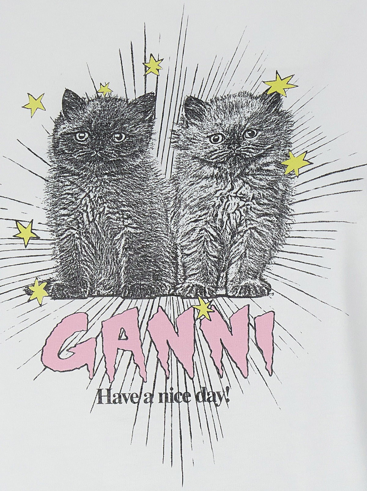 Ganni Kittens Shirt White, view 4