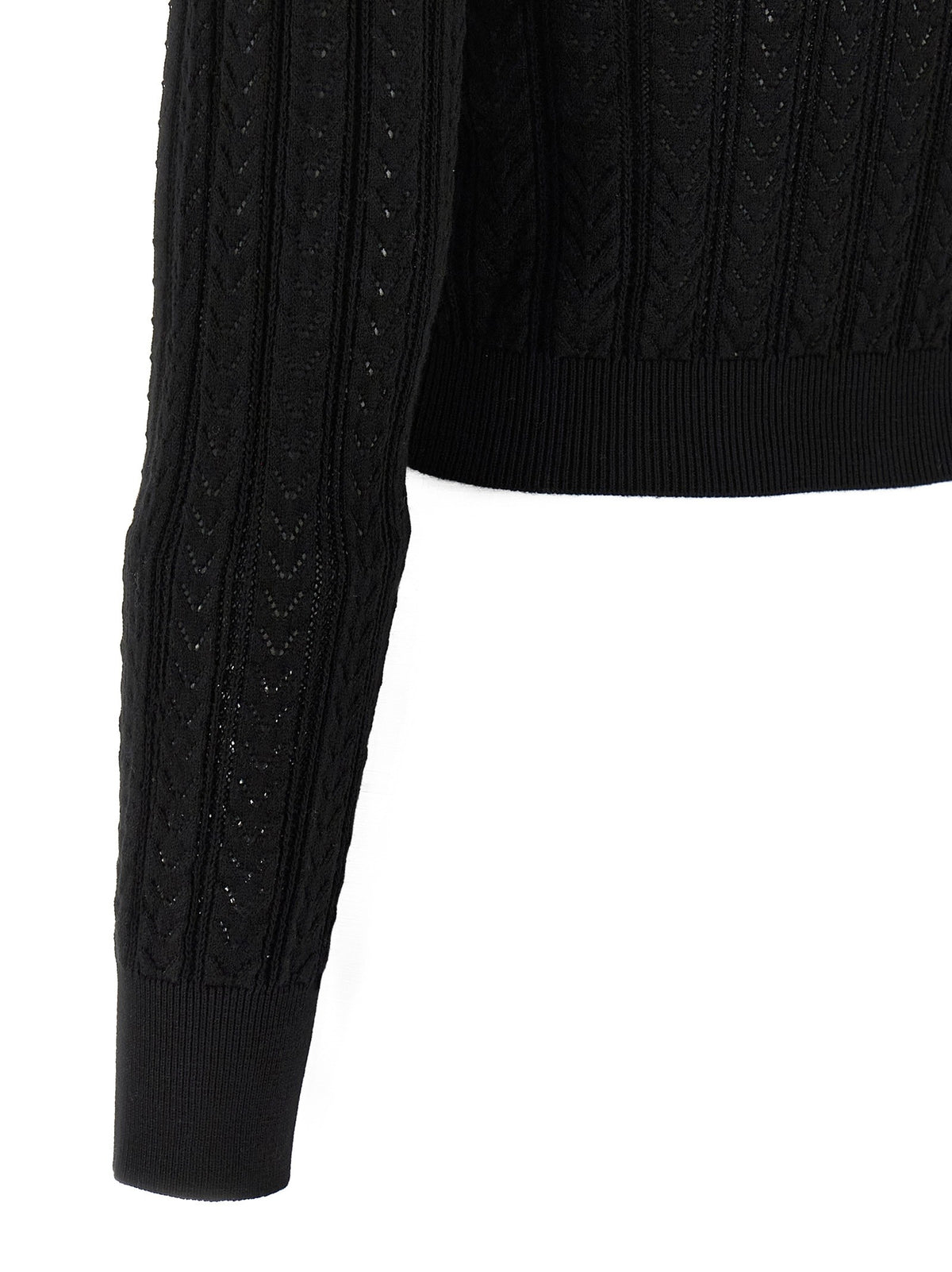 Alessandra Rich Knit Cardigan Black