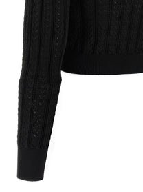 Alessandra Rich Knit Cardigan Black