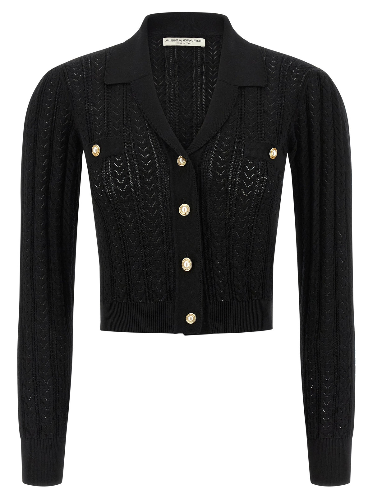 Alessandra Rich Knit Cardigan Black
