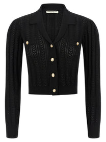 Alessandra Rich Knit Cardigan Black